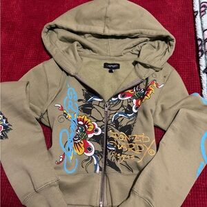 crop edhardy jacket XS